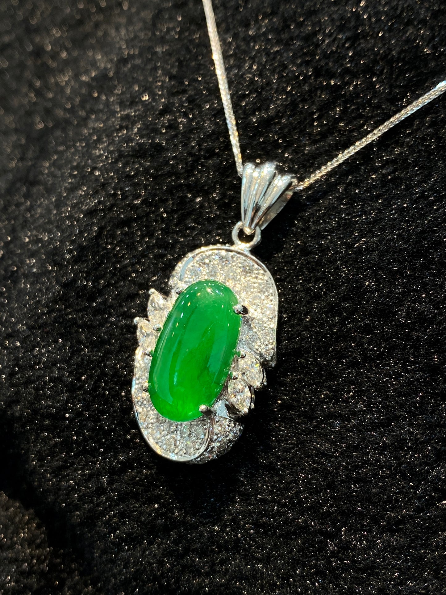 Natural Type A Green Jadeite Pendant