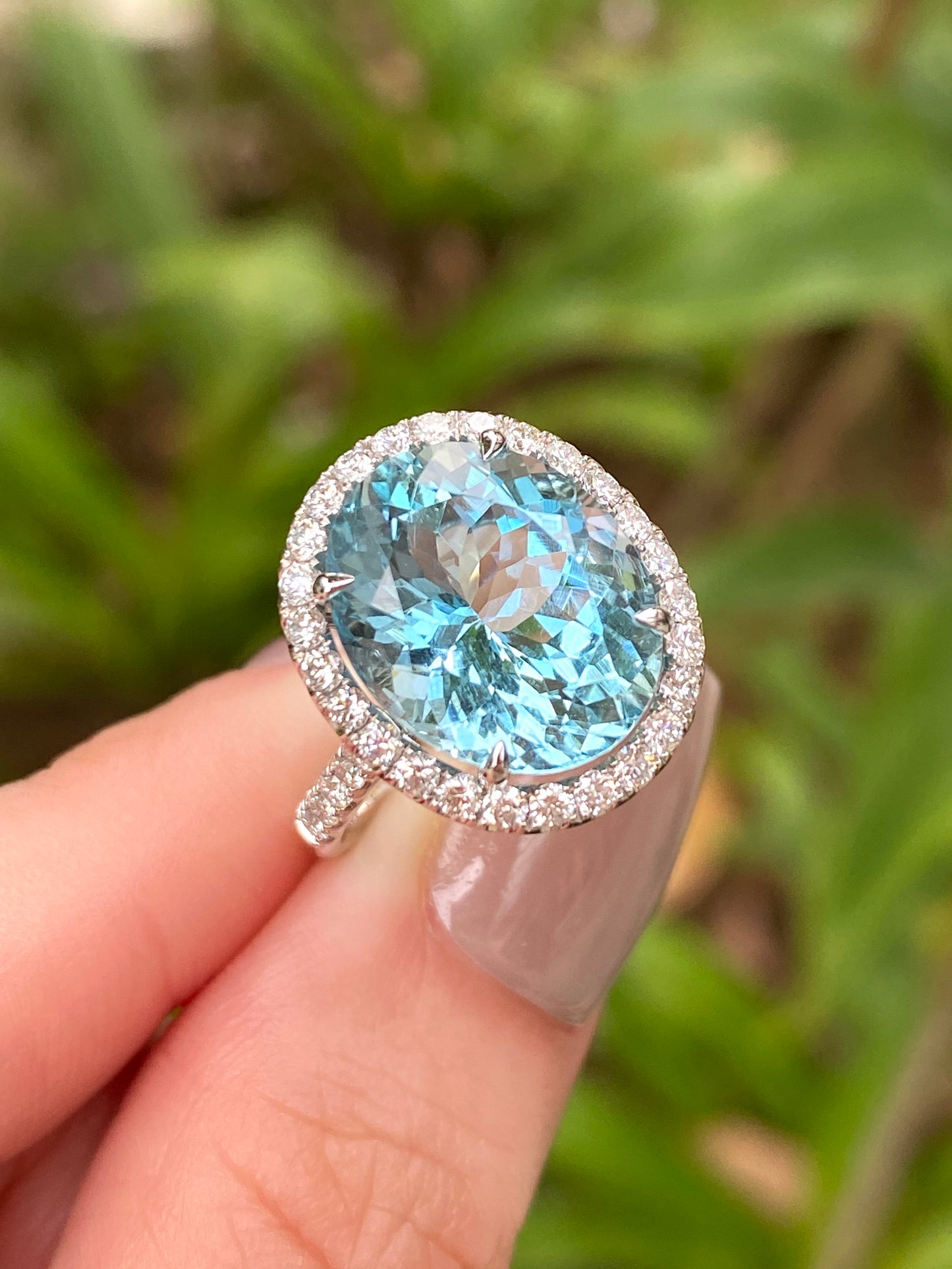 Natural Aquamarine 6.39ct Ring