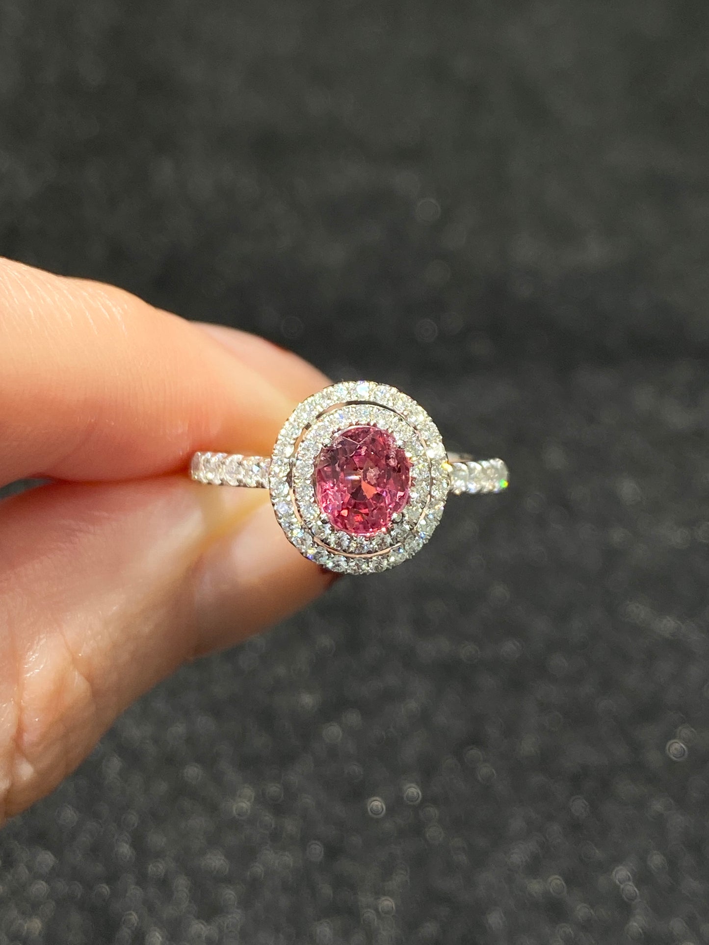 Natural Pink Spinel 0.91ct Ring