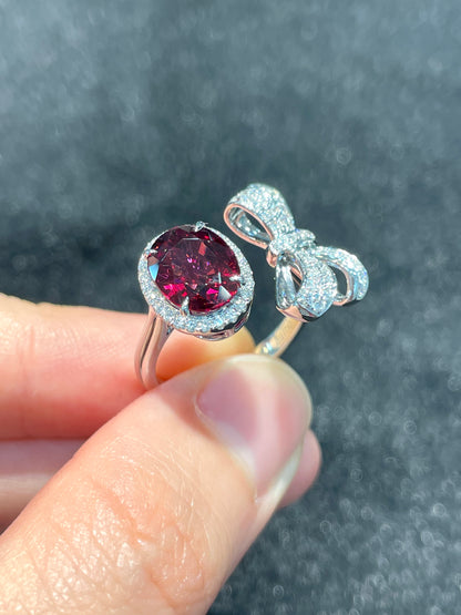 Natural Red Garnet 2.82ct Ring
