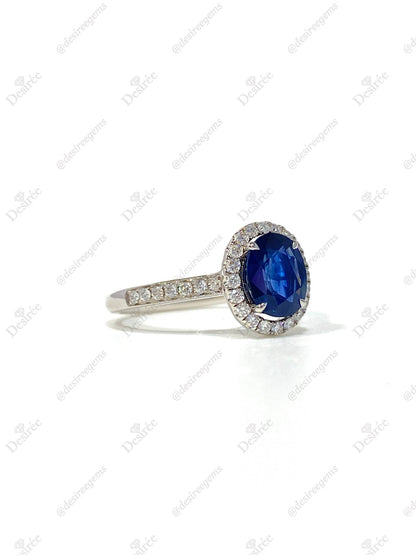 Natural Blue Sapphire 1.38ct Ring
