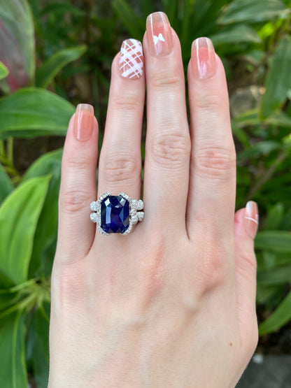 Natural Royal Blue Sapphire 8.41ct Ring
