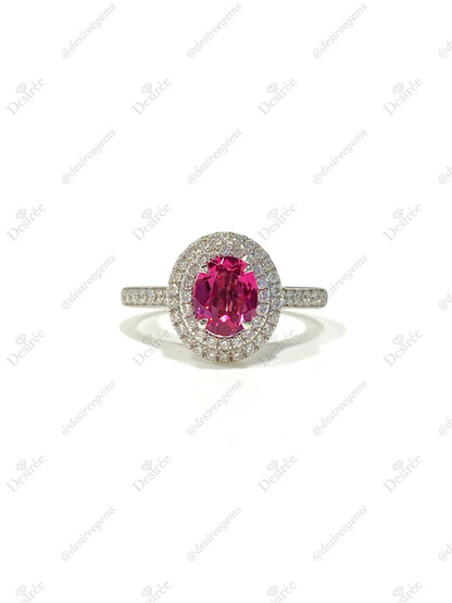 Natural Pink Spinel 0.87ct Ring