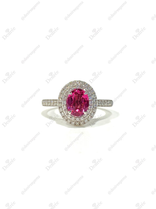 Natural Pink Spinel 0.87ct Ring