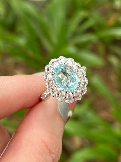 Natural Paraiba Tourmaline 1.28ct Ring