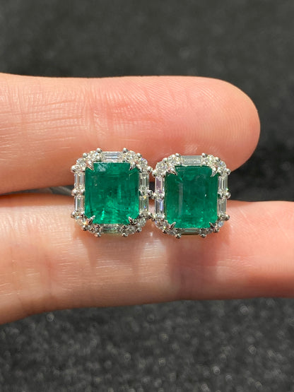 Natural Emerald 4.84ct Earrings