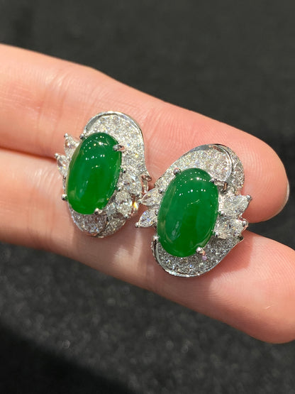 Natural Type A Jadeite Earrings