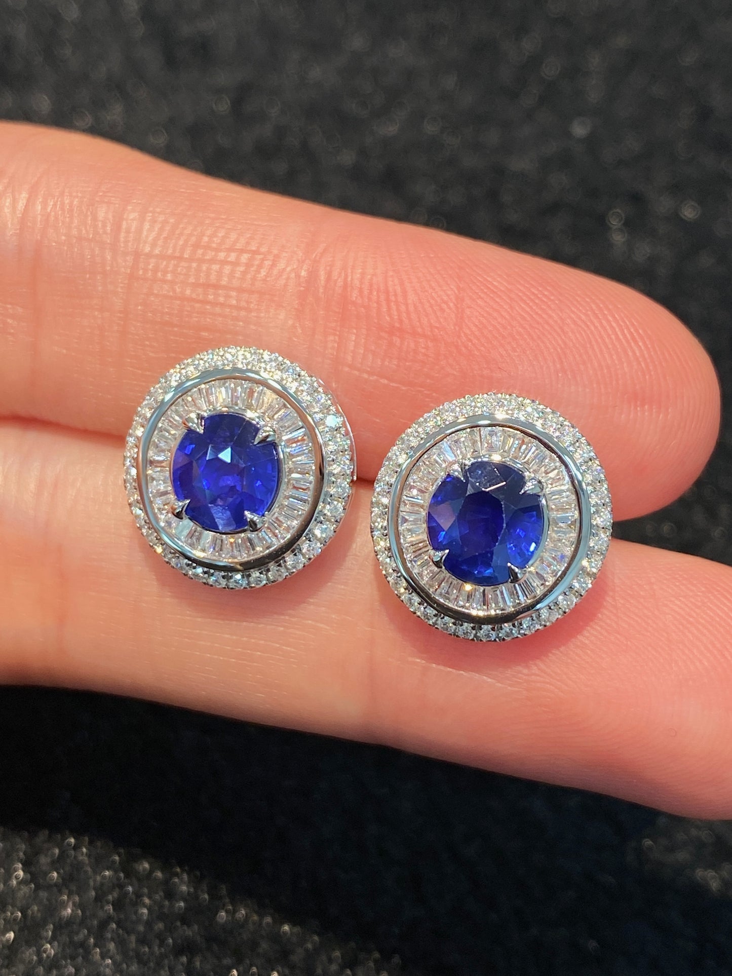 Natural Blue Sapphire Earrings 2.00ct