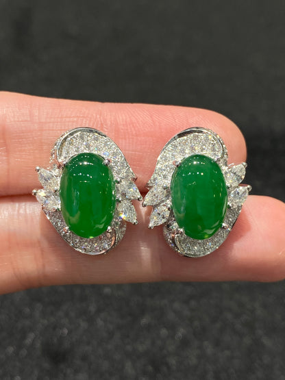 Natural Type A Jadeite Earrings