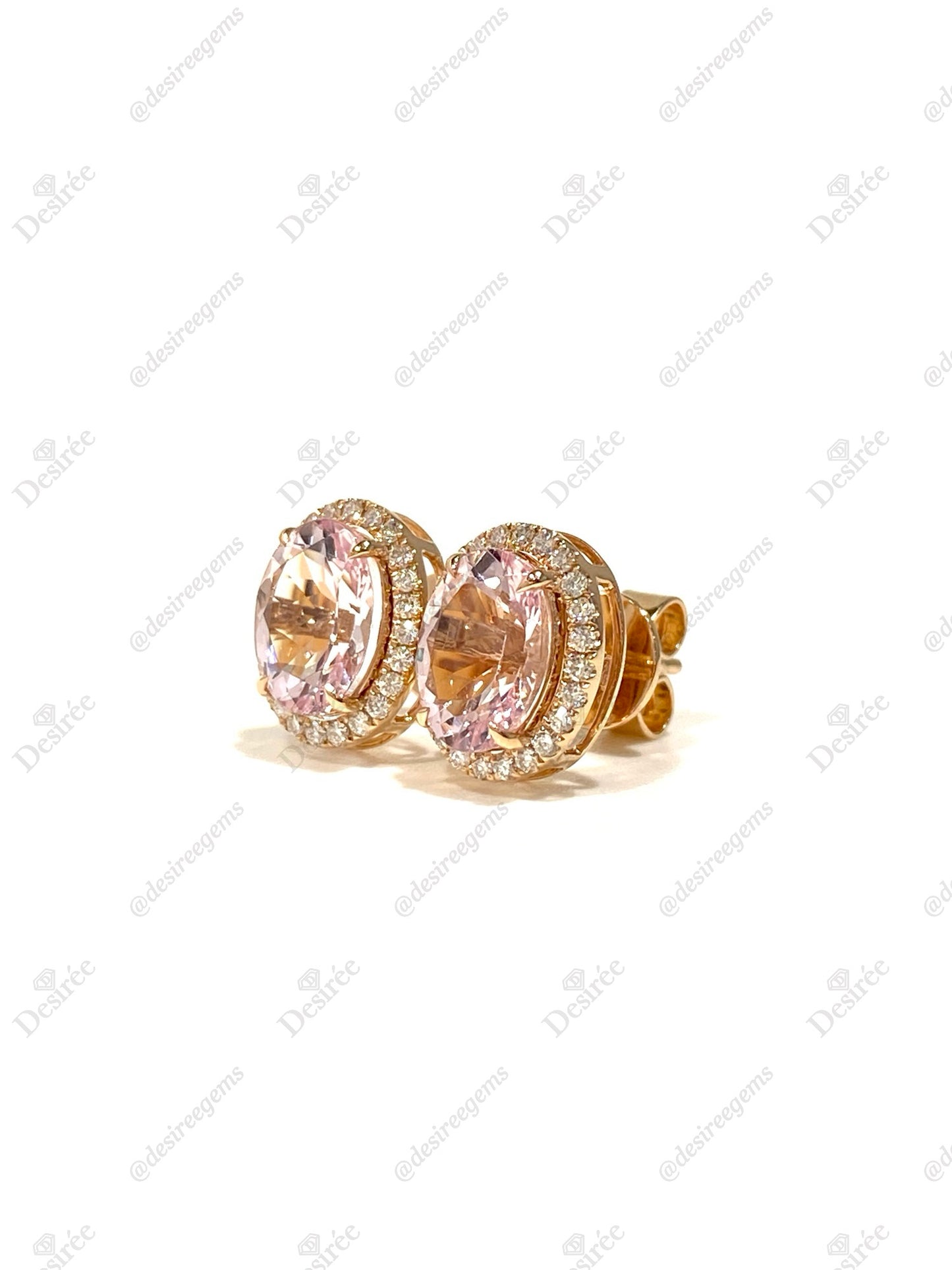 Natural Morganite 2.40ct Earrings