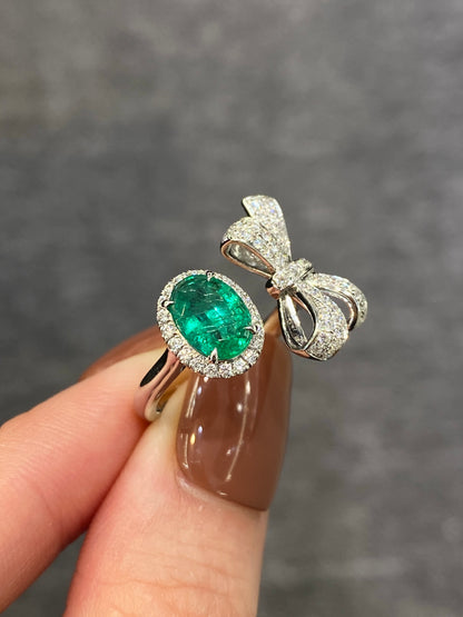 Natural Emerald 1.01ct Ring