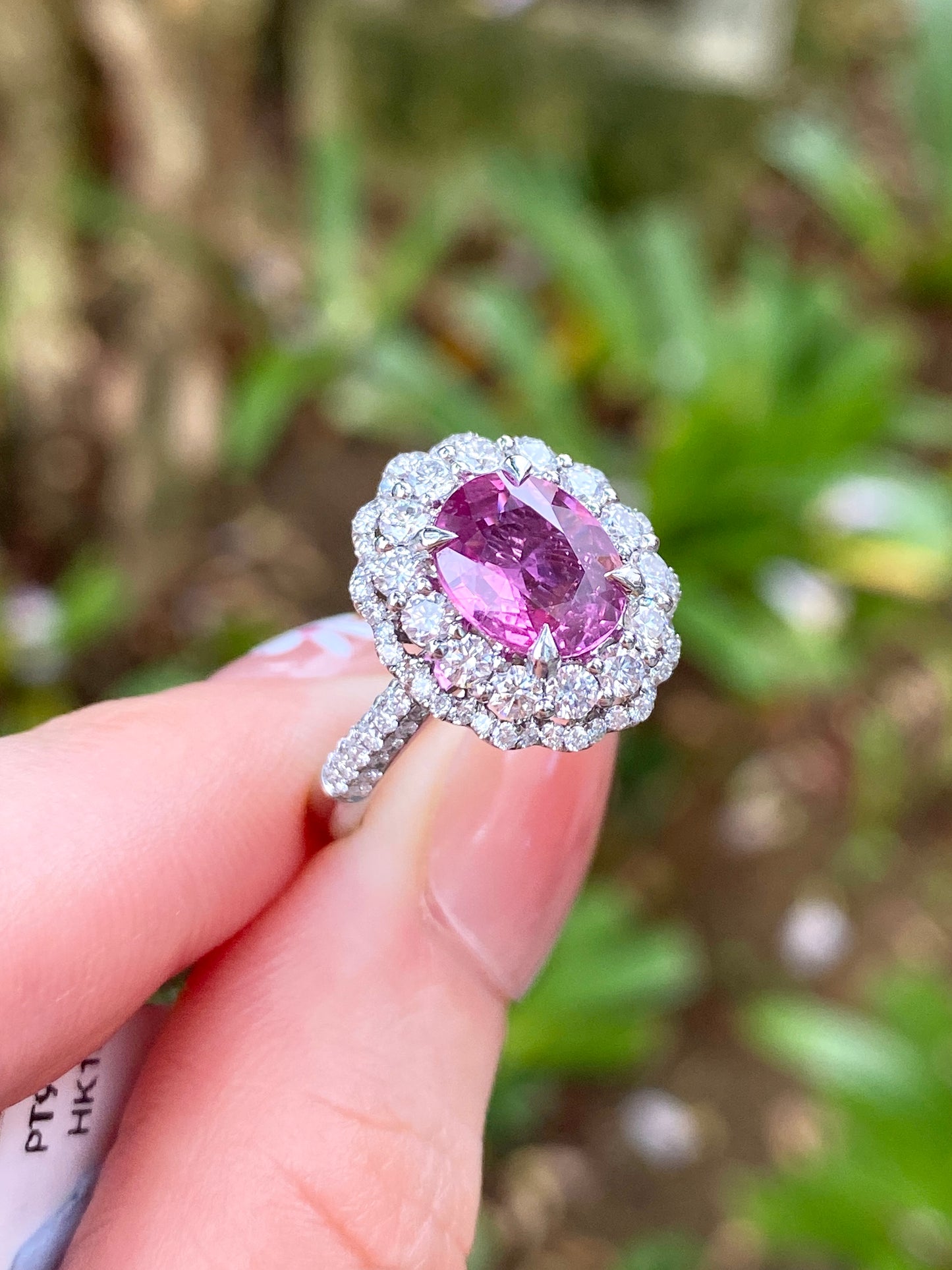 Natural Purplish Pink Sapphire 2.06ct Ring