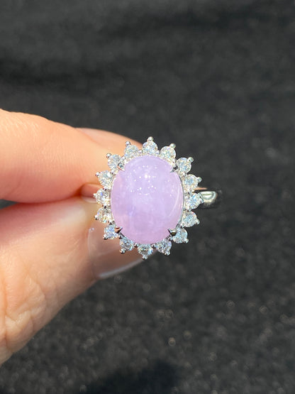Natural Type A Lavender Jadeite Ring