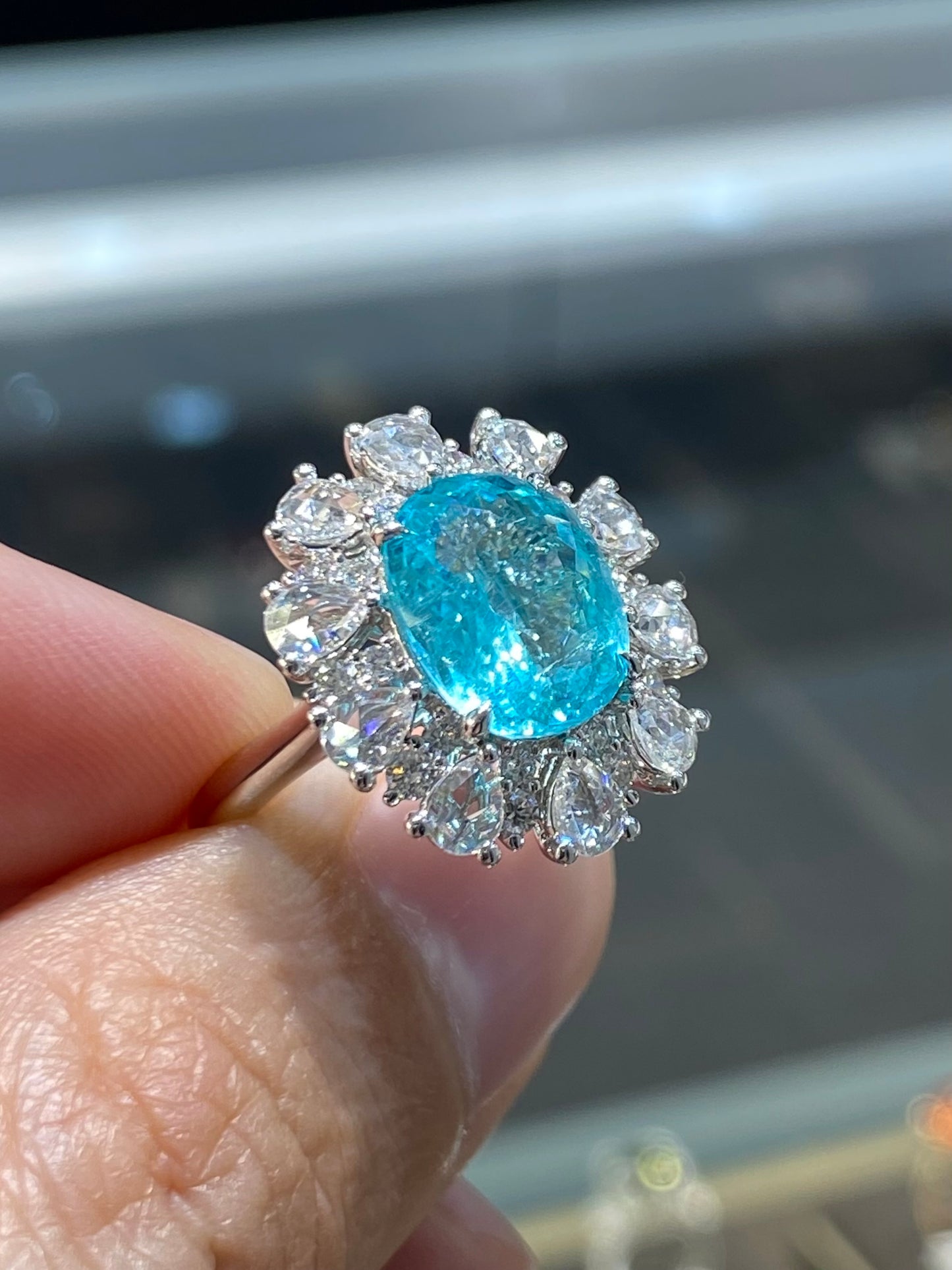Natural Paraiba Tourmaline 3.87ct Ring