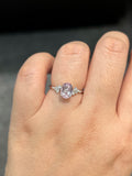Natural Unheated Light Pink Sapphire 1.55ct Ring Set With Natural Diamond In 18K White Gold Singapore Gemstone Fine Jewellery