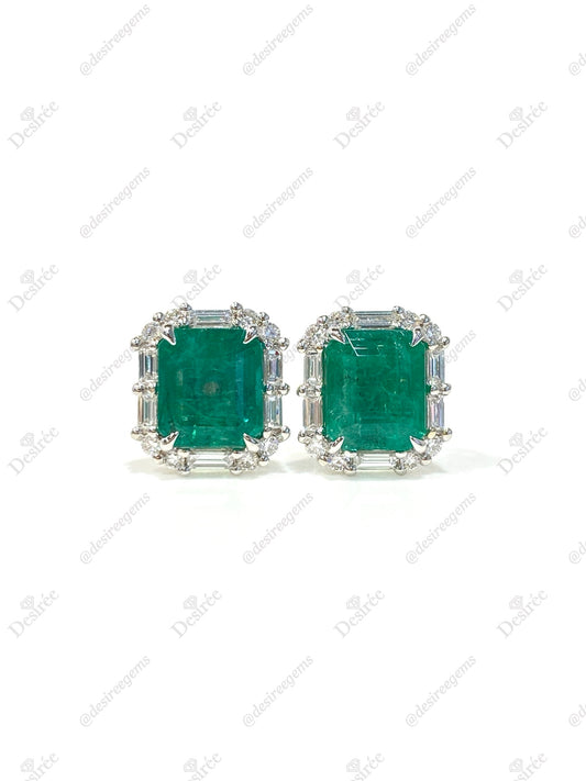 Natural Emerald 4.84ct Earrings