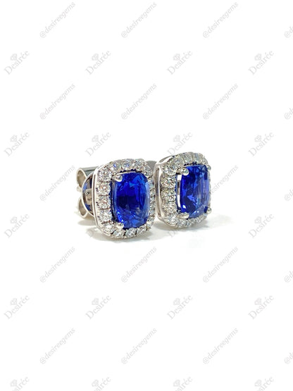 Natural Blue Sapphire Earrings 1.75ct