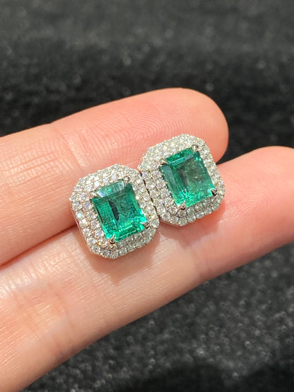 Natural Emerald 2.40ct Earrings