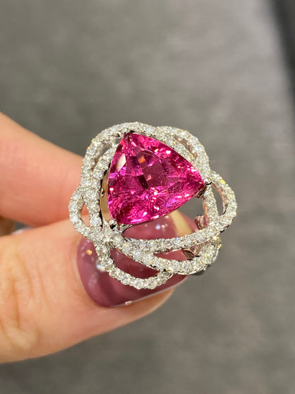 Natural Pink Tourmaline 5.62ct Ring