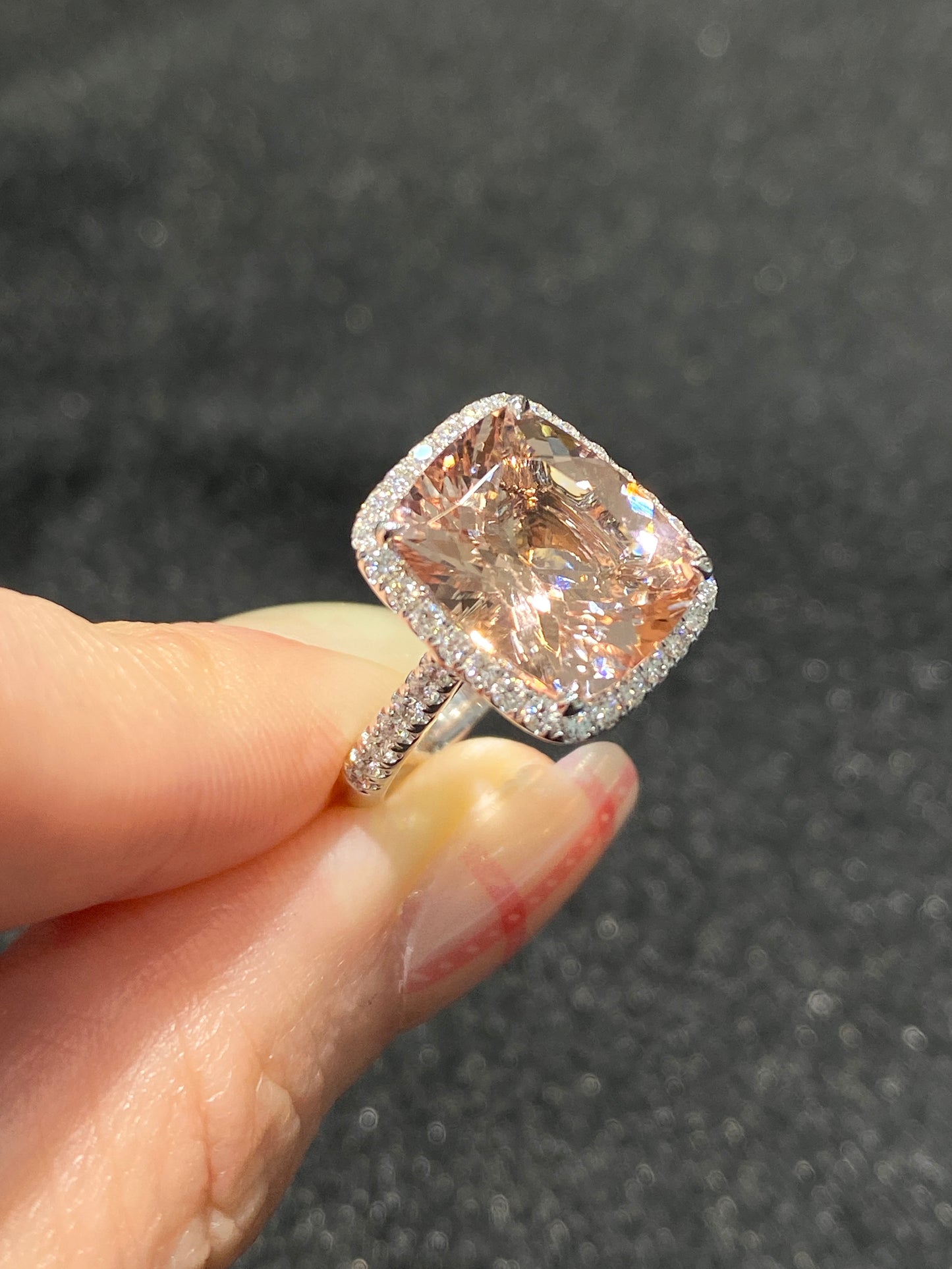 Natural Morganite 4.68ct Ring