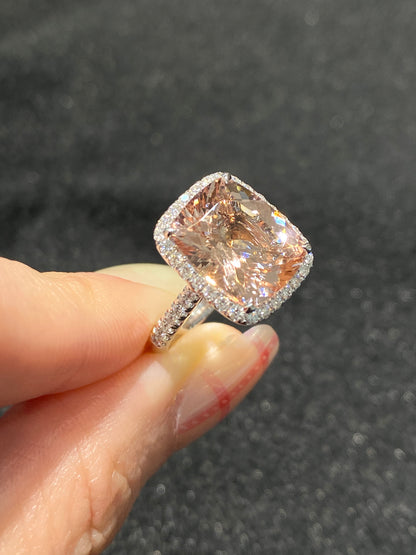Natural Morganite 4.68ct Ring