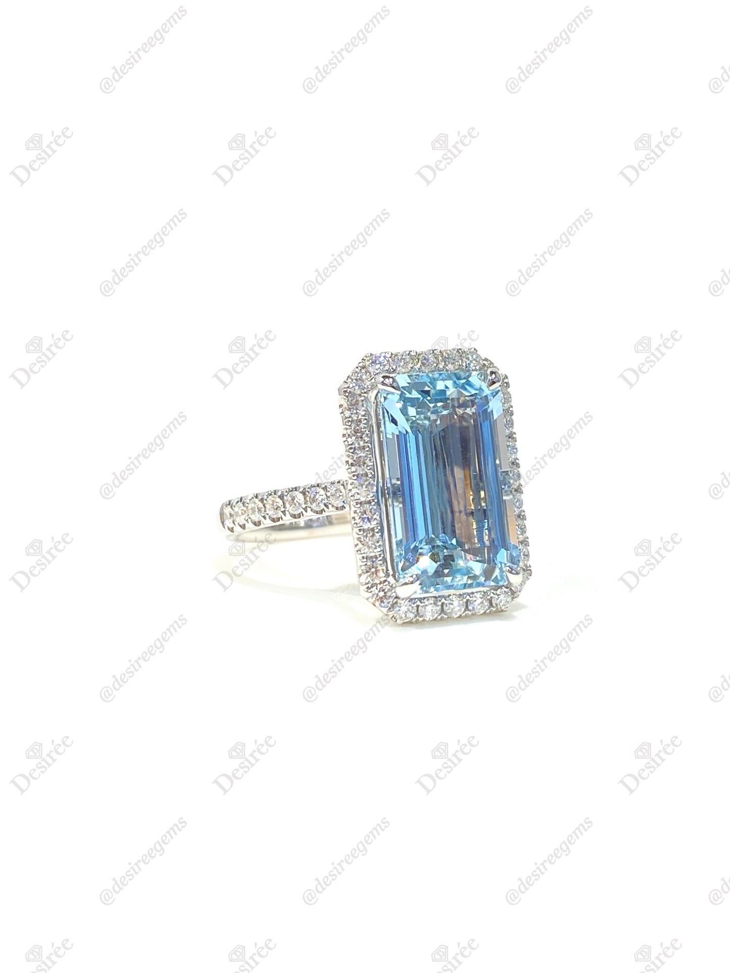 Natural Aquamarine 4.18ct Ring