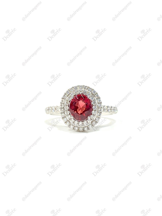 Natural Red Spinel 0.86ct Ring