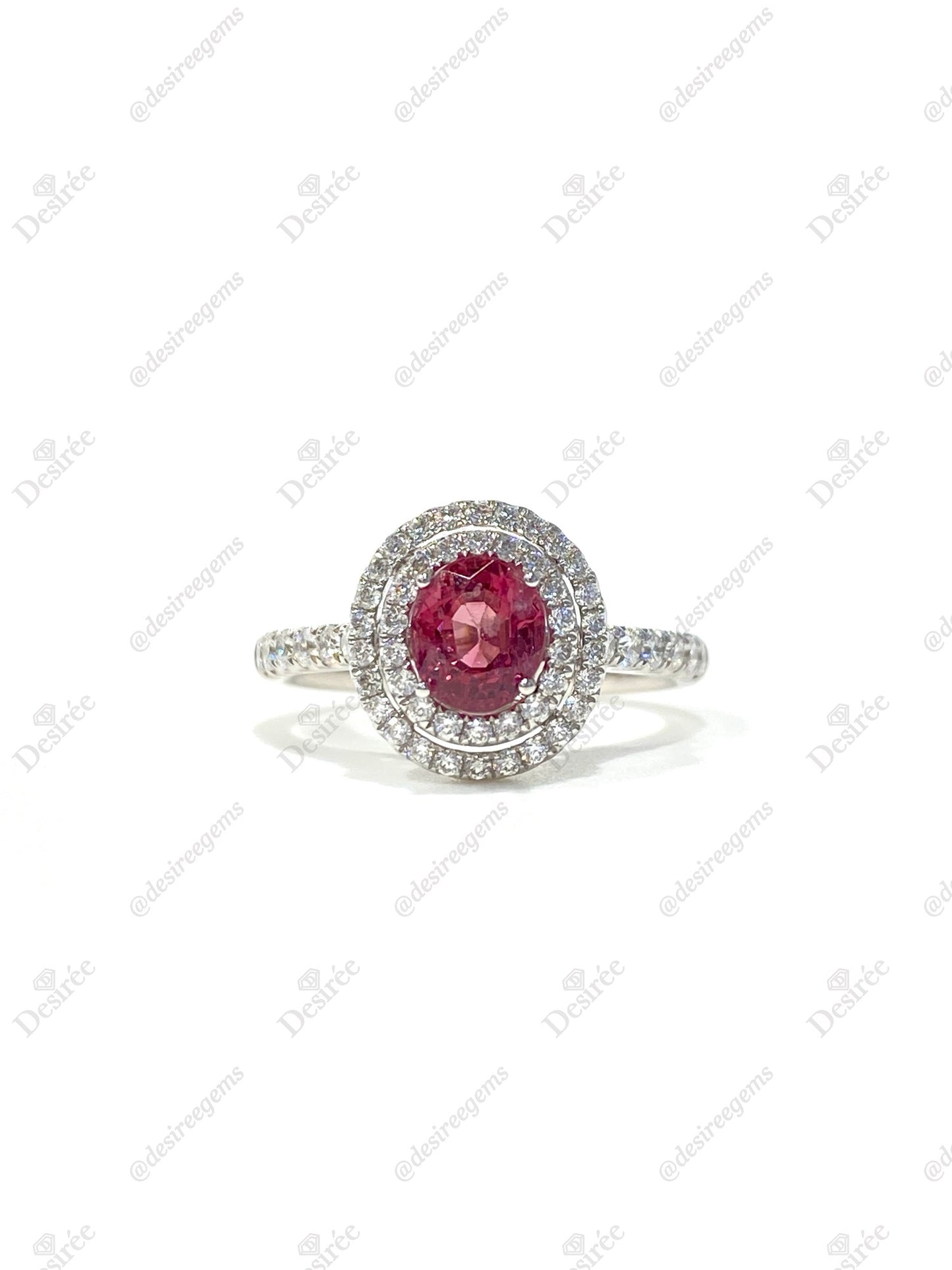 Natural Pink Spinel 0.91ct Ring