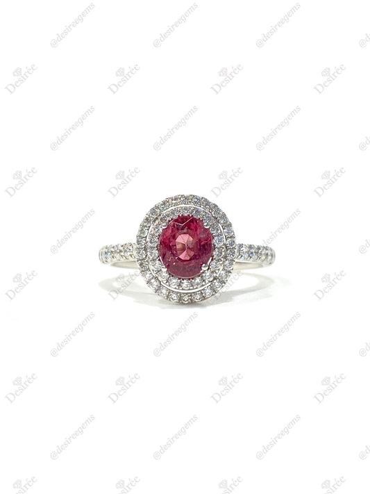 Natural Pink Spinel 0.91ct Ring