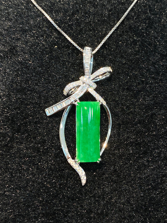 Natural Type A Green Jadeite Pendant