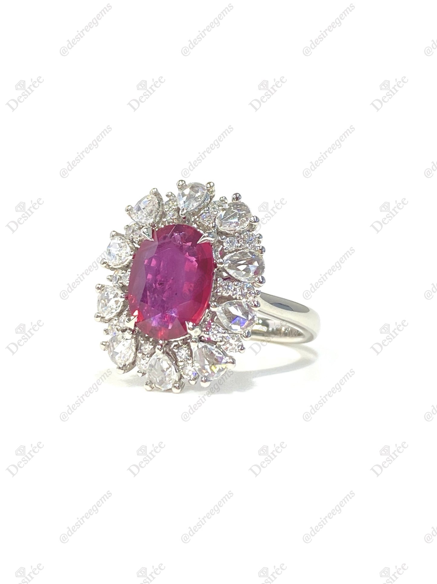 Natural Unheated Ruby 3.11ct Ring