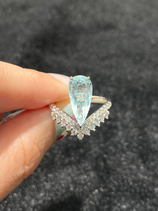 Natural Paraiba Tourmaline 2.17ct Ring