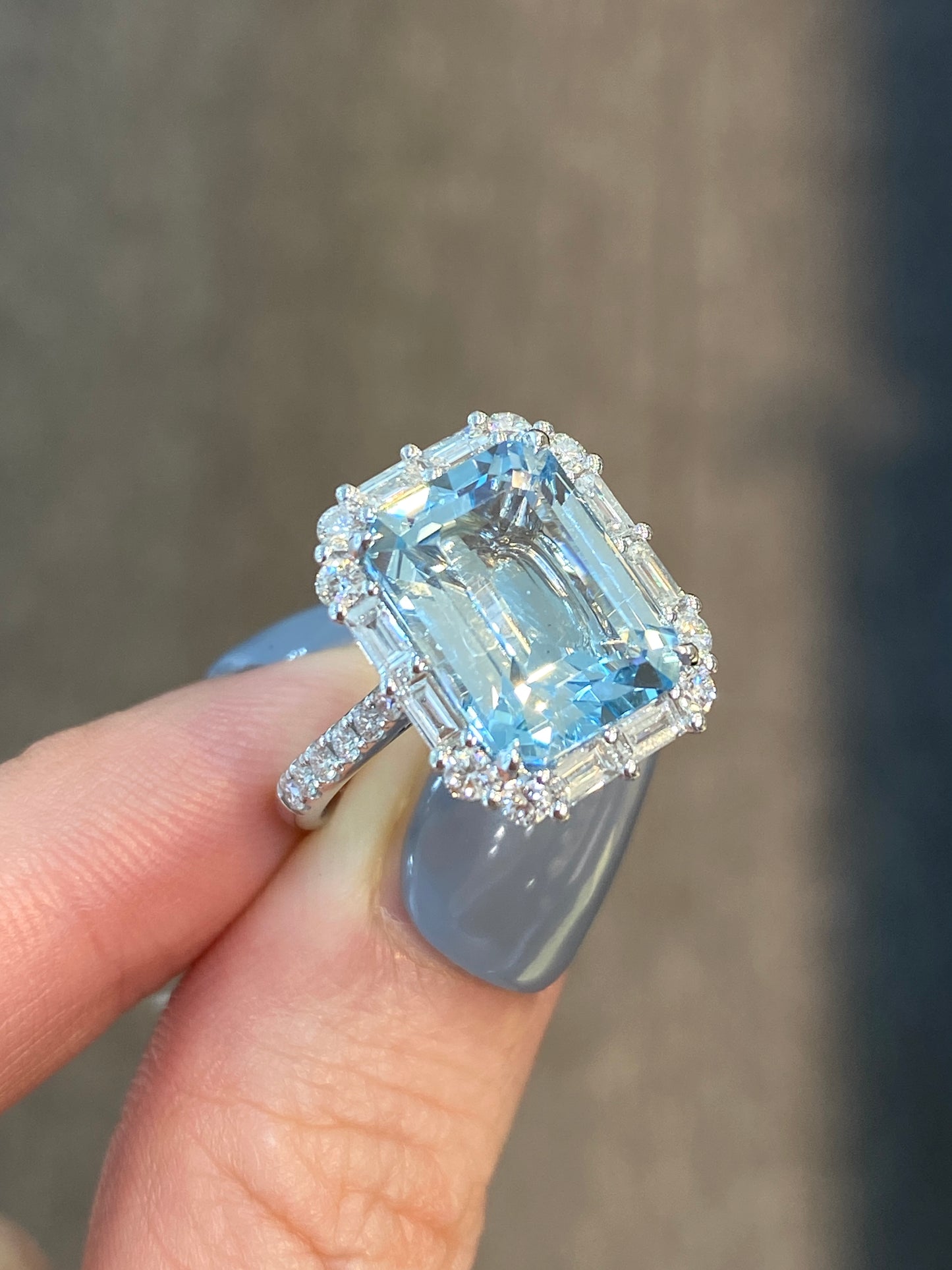Natural Aquamarine 4.46ct Ring