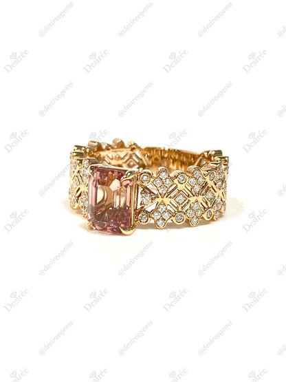 Natural Pink Tourmaline 1.72ct Ring