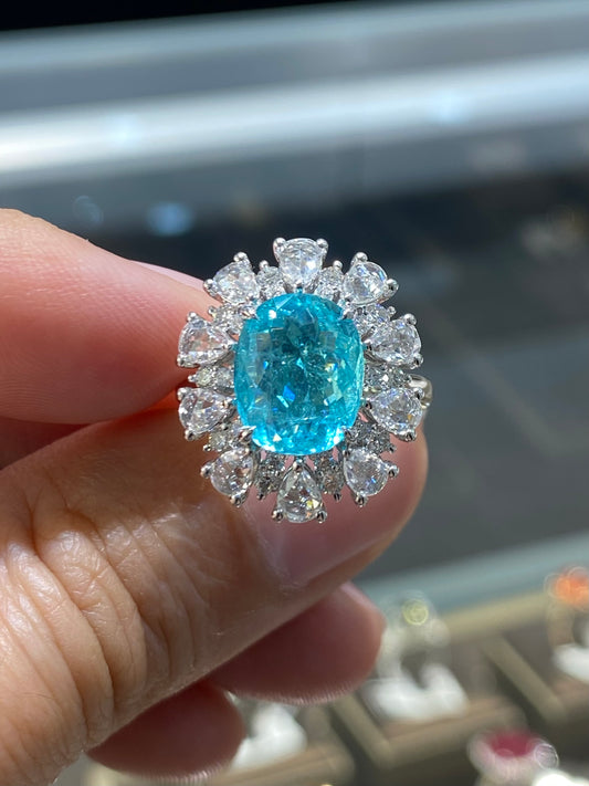 Natural Paraiba Tourmaline 3.87ct Ring