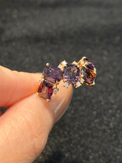 Natural Purple Spinel 5.03ct Ring
