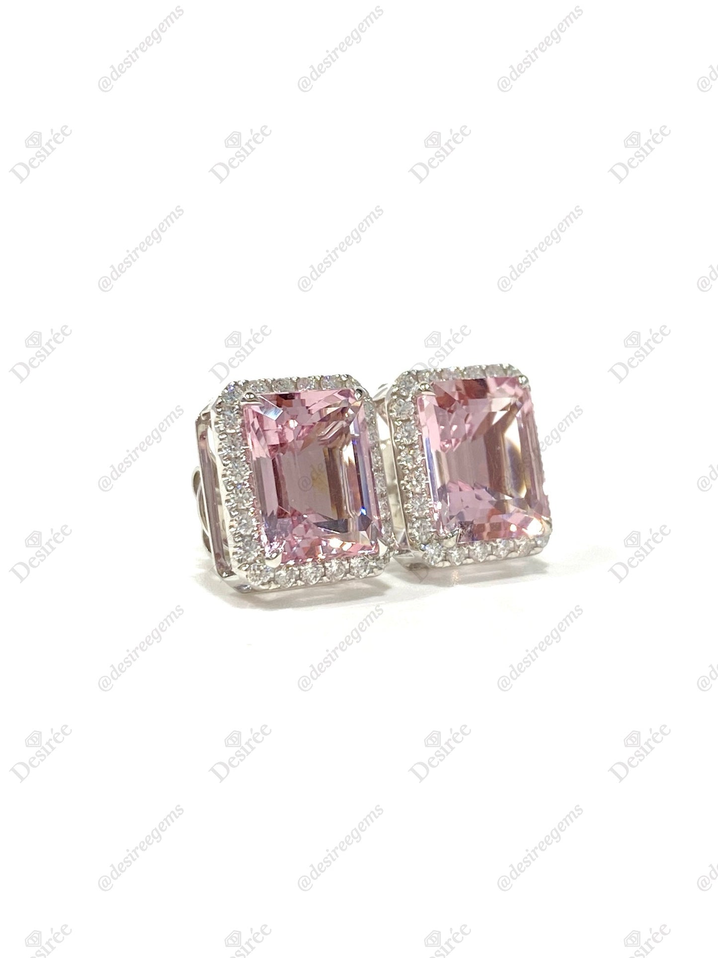 Natural Morganite 6.55ct Earrings