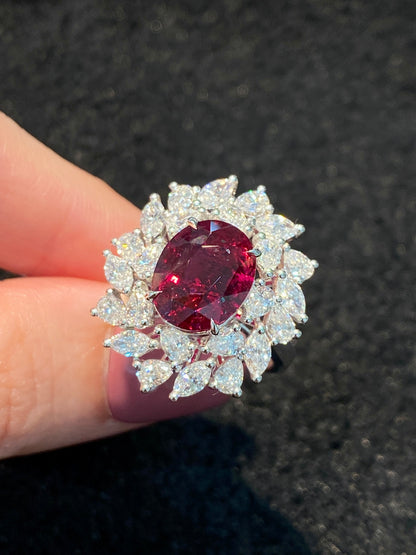 Natural Unheated Ruby 5.05ct Ring