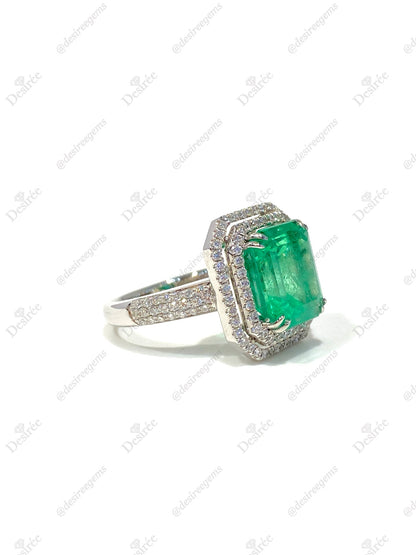 Natural Colombian Emerald 4.58ct Ring