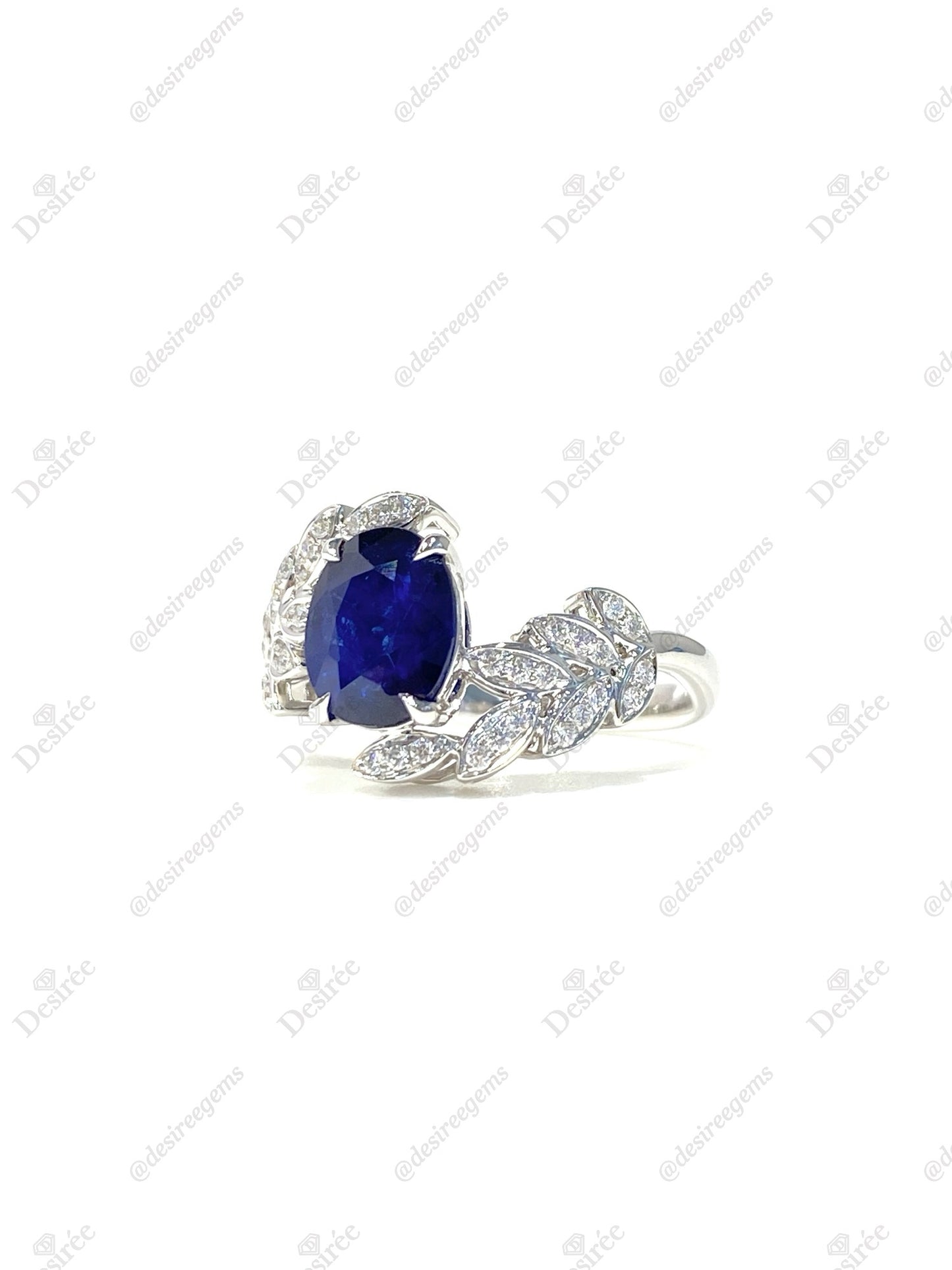 Natural Blue Sapphire 1.96ct Ring