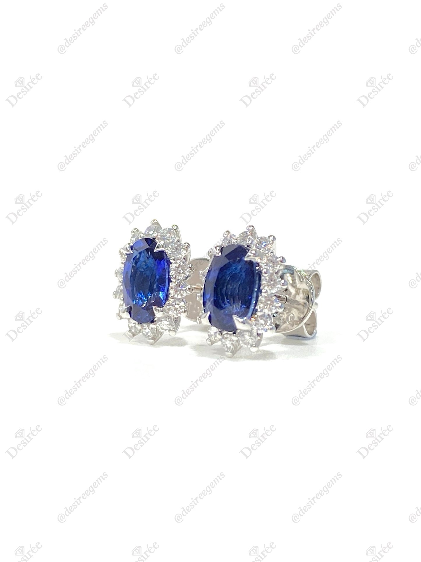 Blue Sapphire 2.18ct Earrings