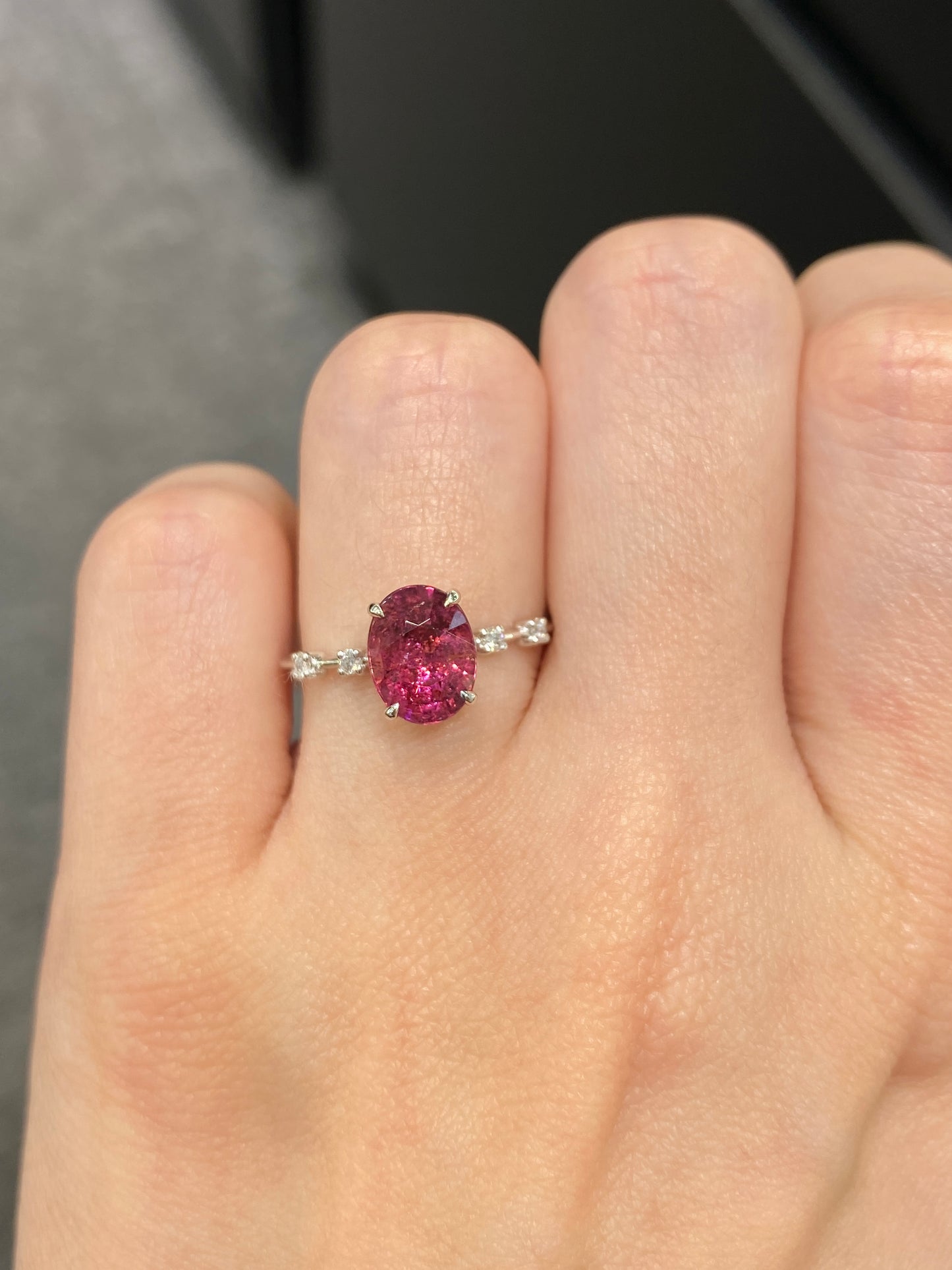 Natural Pink Tourmaline 1.95ct Ring