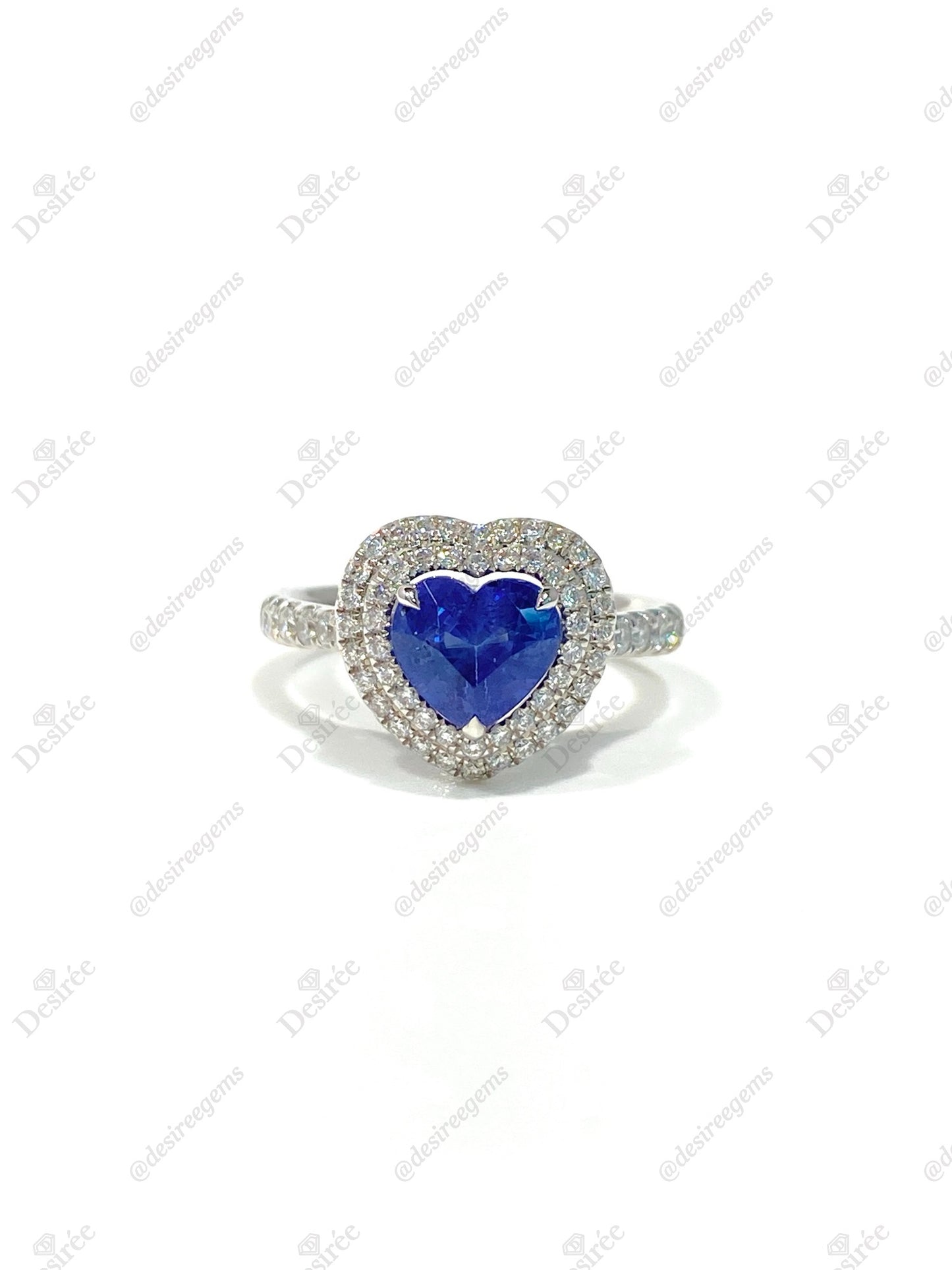 Natural Unheated Blue Sapphire 1.60ct Ring