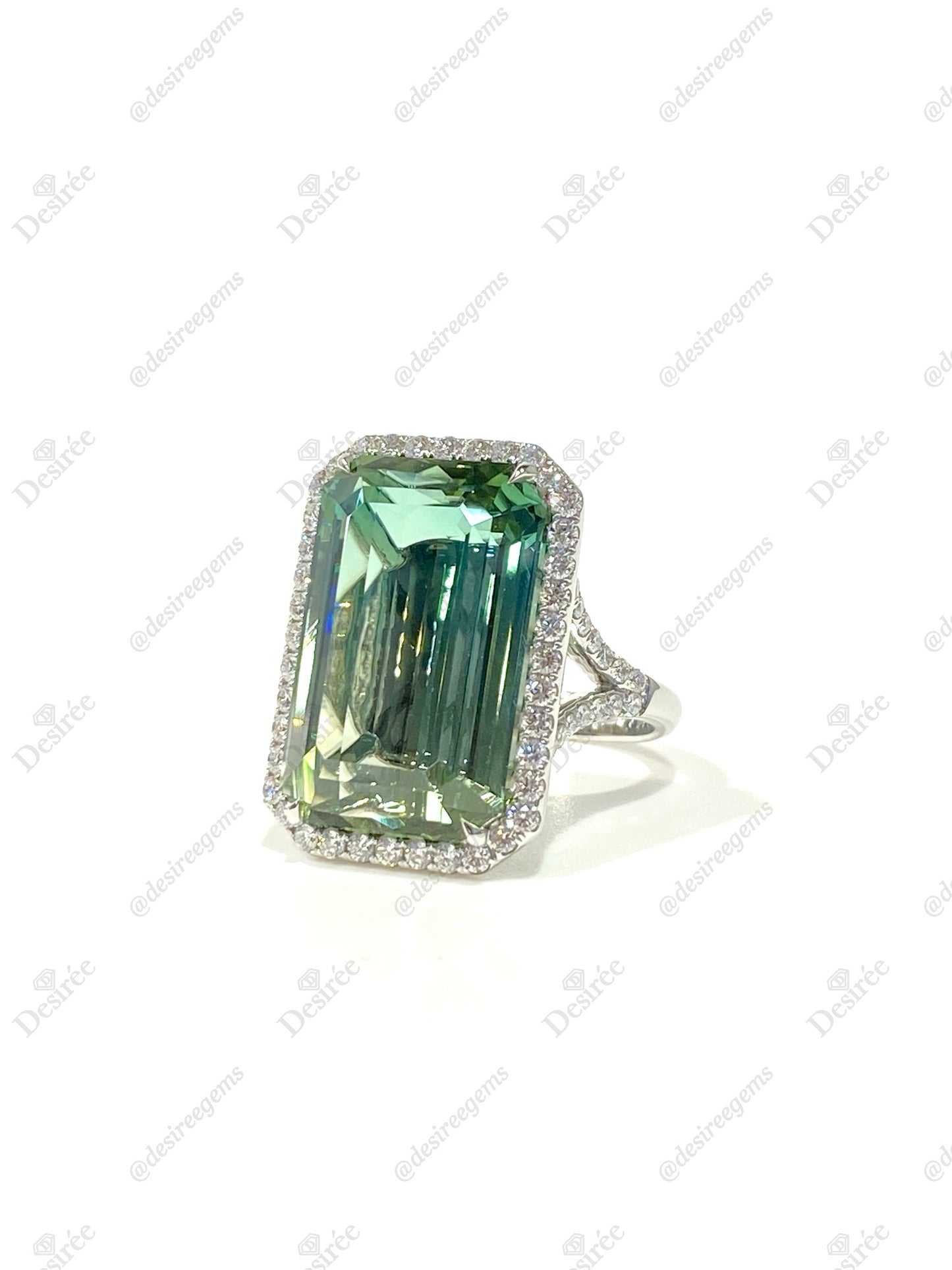 Natural Bi-color Tourmaline 22.69ct Ring