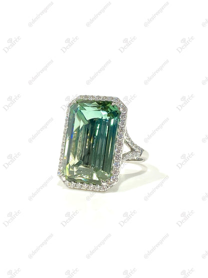 Natural Bi-color Tourmaline 22.69ct Ring