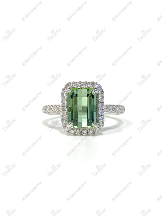 Natural Green Tourmaline 2.1ct Ring