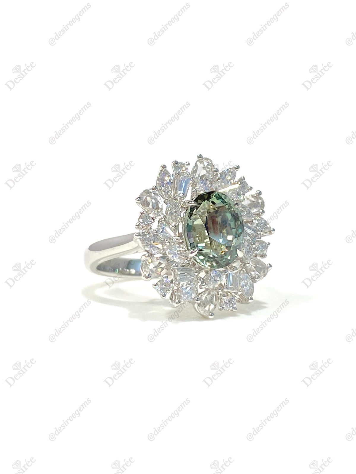 Natural Color Change Alexandrite 2.46ct Ring