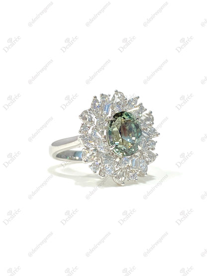 Natural Color Change Alexandrite 2.46ct Ring