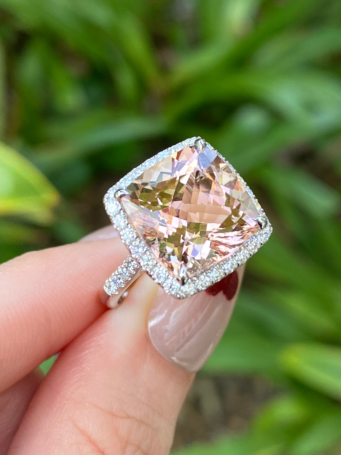 Natural Morganite 7.89ct Ring