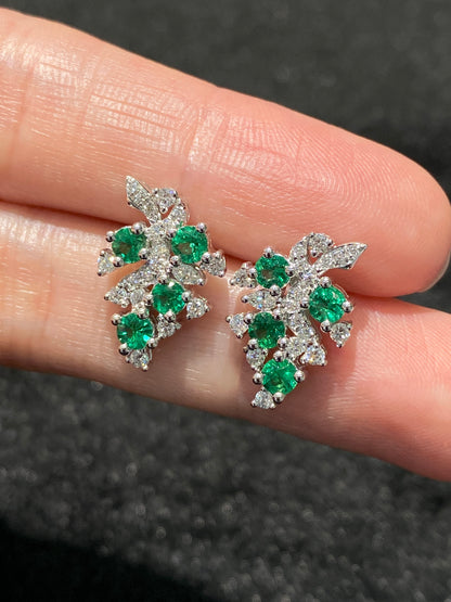 Natural Emerald 0.81ct Earrings